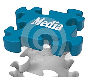 Media Jigsaw Shows Tvs News Newspapers Radio Or Tv photo