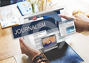 Media Journalism Global Daily News Content Concept