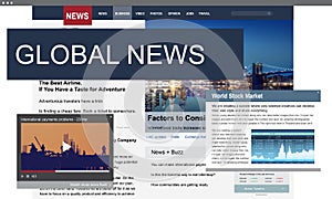 Media Journalism Global Daily News Content Concept