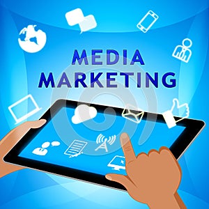 Media Marketing Represents News Tv 3d Illustration