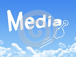 Media message cloud shape
