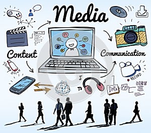 Media Multimedia Social Media Online Concept