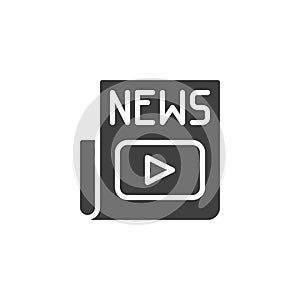 Media news headline vector icon