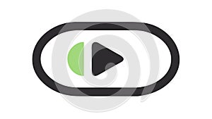 Media Play Button Toggle Switch Icon, vector design Generative AI