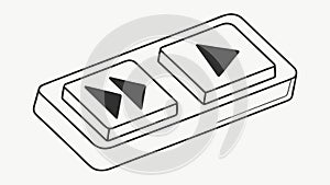 Media Play and Forward Button Vector, vector design Generative AI
