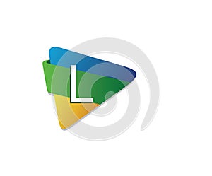 Media Play Technology L Letter Logo