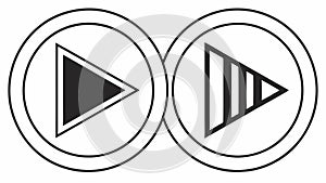 Media Player Button Vector Set, vector design Generative AI