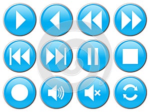 Media Player Buttons for DVD/VCR/CD