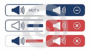 Media player control buttons, interface vector design Generative AI