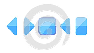 Media Player Control Buttons UI UX Vector, vector design Generative AI