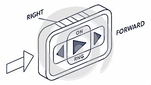 Media player controls, playback and interface buttons vector design Generative AI