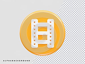 Media player icon vector illustration element 3d rendering transparent eps