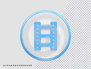 Media player icon vector illustration element 3d rendering transparent eps