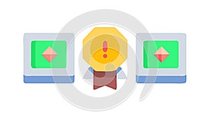 Media Player Interface with Video Playback, vector design Generative AI