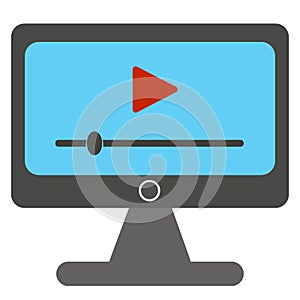 Media player, video and movie icon for website and app.