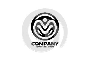 Media Share Letter M Logo Design