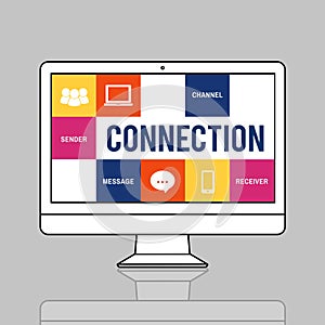 Media Technology Online Digital Networking Concept