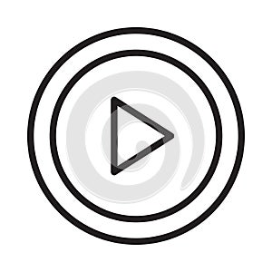 Media thin line vector icon