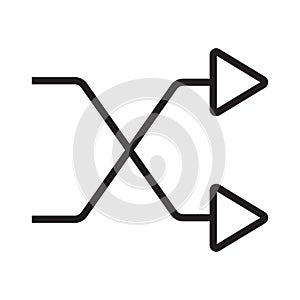 Media thin line vector icon
