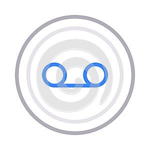 Media thin color line vector icon