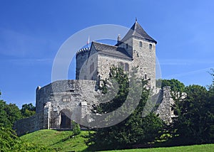 Mediaeval stone old castle on a hill in Bedzin, southern Poland