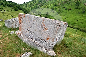 Mediaeval tombstones located in Lukomir village on Bjelasnica mountain, Bosnia and Herzegovina