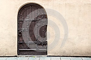 Mediaeval wooden door