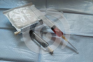 Medial Equipment Syringes and Swab