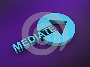 mediate word on purple