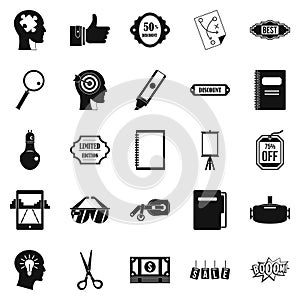Mediation icons set, simple style