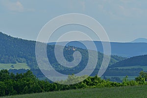 Mediawal Castle ruins in the forest Zborov Slovakia