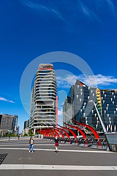 Medibank and NAB buildings in the Docklands, Melbourne
