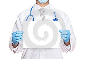 Medic doctor hold paper