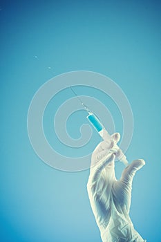 Medic hand with syringe