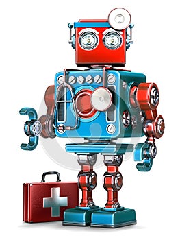 Medic Robot. Technology concept. . Contains clipping path