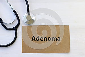 adenoma on brown paper