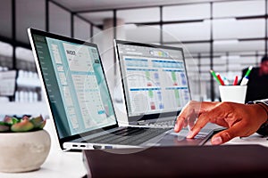 Medical Account Manager In Office Analyzing Codes