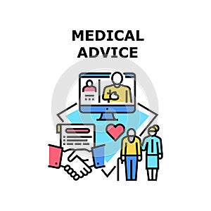 Medical Advice Vector Concept Color Illustration