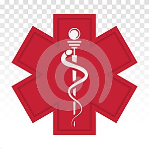 Medical alert emergency / ems flat icon for apps and websites photo