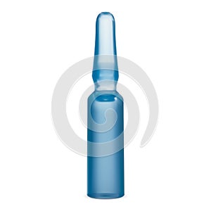 Medical ampoule isolated. Cosmetic serum dose vial