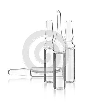 Medical ampoules isolated