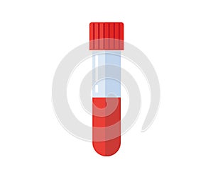 Medical analysis laboratory test urine stool and blood in plastic jars. Vector illustration in flat style