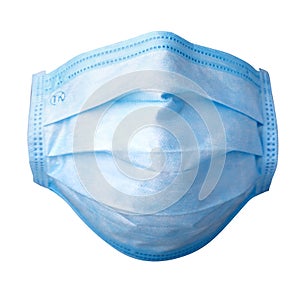 Medical anti-virus mask isolated on white