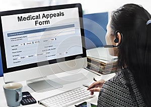 Medical Appeals Form Document Healthcare Concept photo
