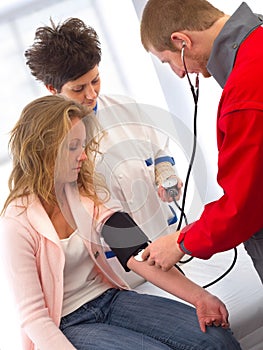 Medical assistance - Measuring blood pressure