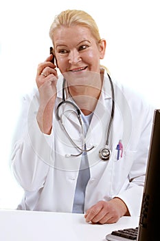 Medical assistant with a cordless phone