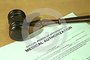 Medical authorization form photo