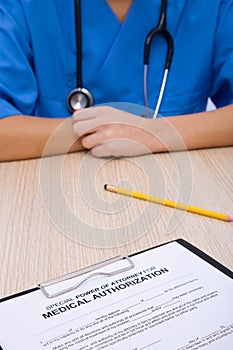 Medical authorization form photo
