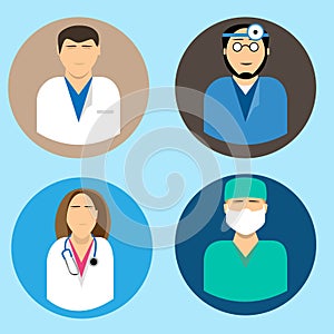 Medical avatars set vector
