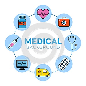 Medical Background with Icons